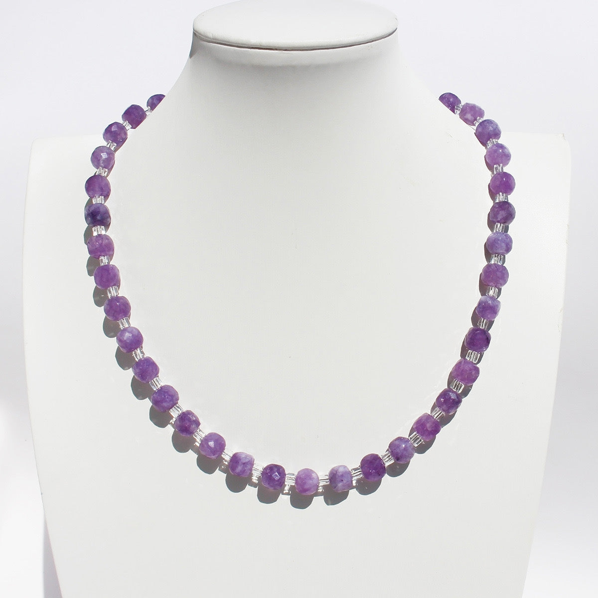 Purple Opal Chalcedony Necklace