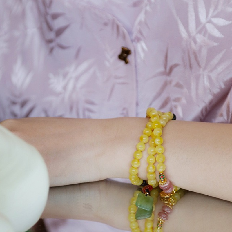 Three Rounds Beewax Bracelet