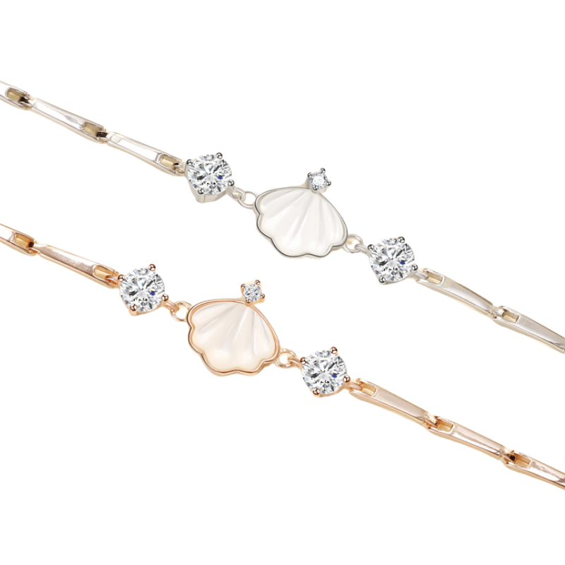 S925 Sterling Silver Bamboo Mother Of Pearl bracelet