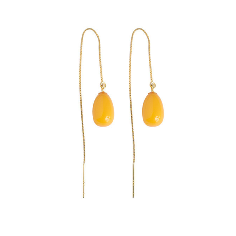 S925 Sterling Silver Beewax Drop Earrings