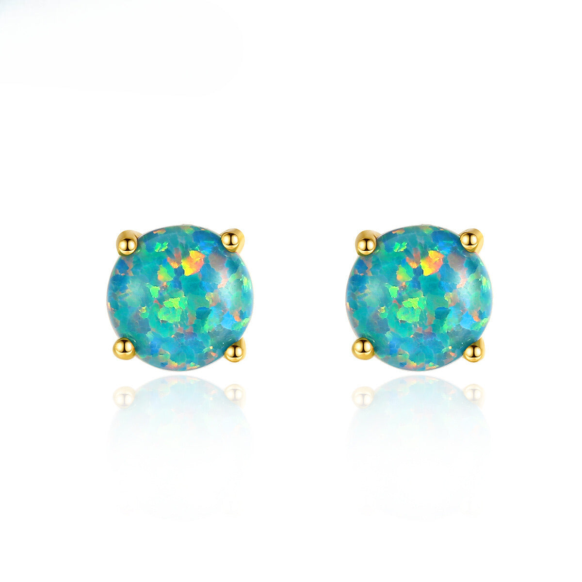 S925 Sterling Silver Opal Earrings