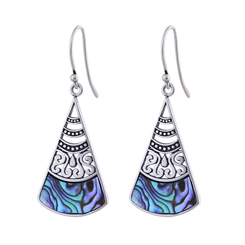 S925 Sterling Silver Colored Shell Earrings