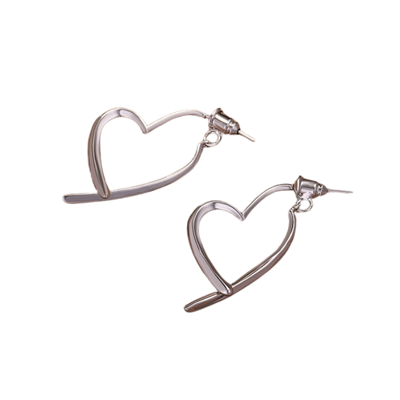 S925 Sterling Silver Heart Earrings