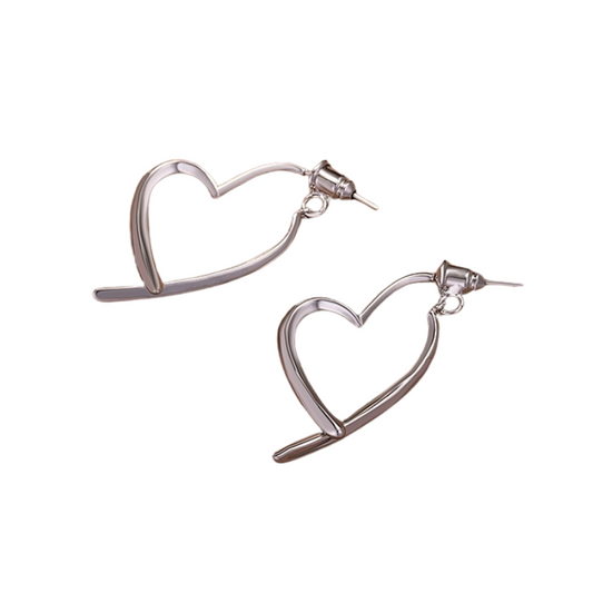 S925 Sterling Silver Heart Earrings