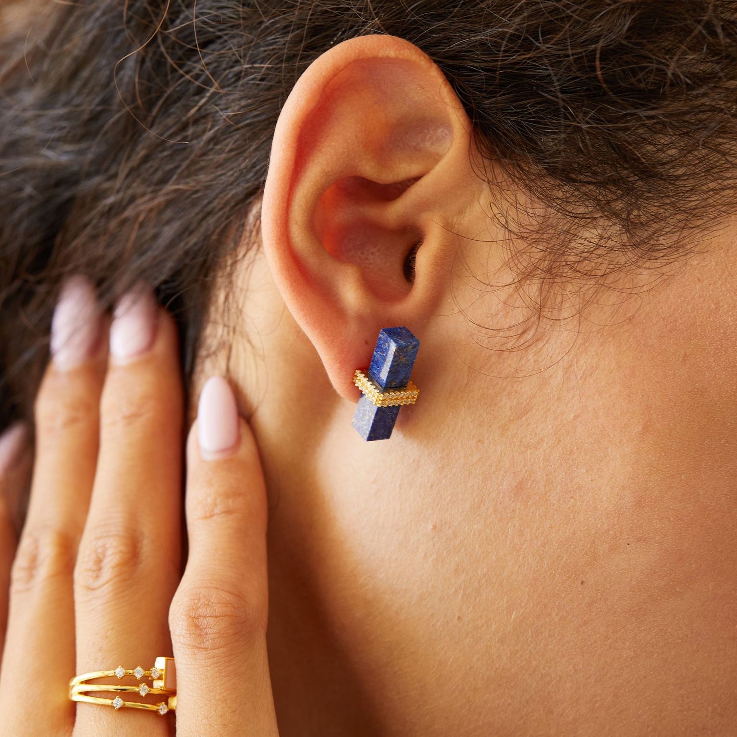 S925 Sterling Silver Lapis Lazuli Earrings