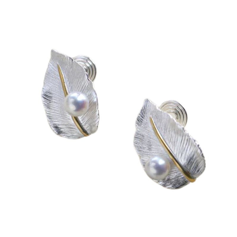 S925 Sterling Silver Leaf Ear Clips