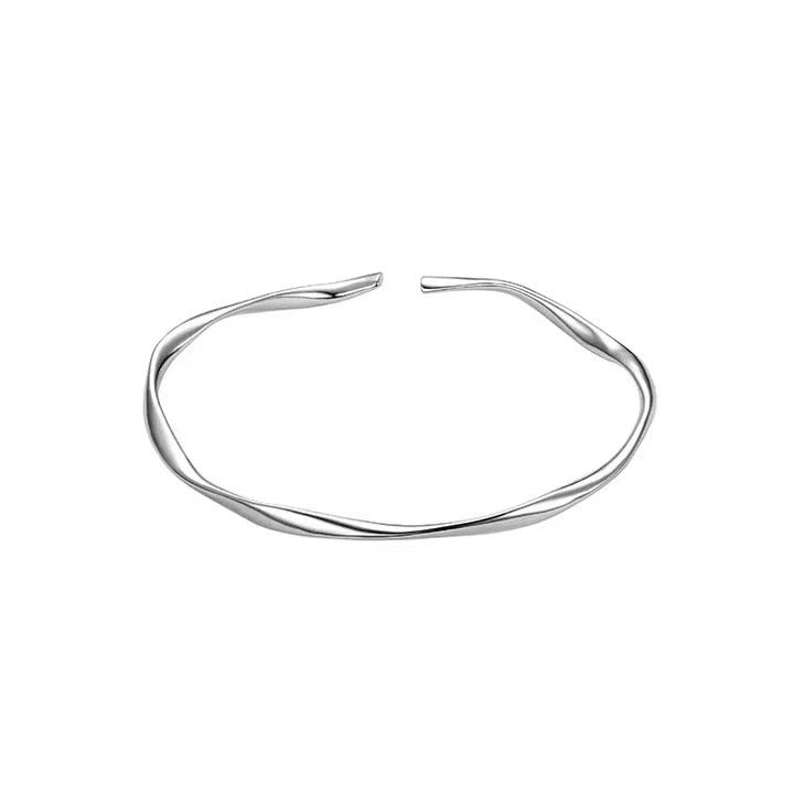 S925 Sterling Silver Mobius Adjustable Bracelet