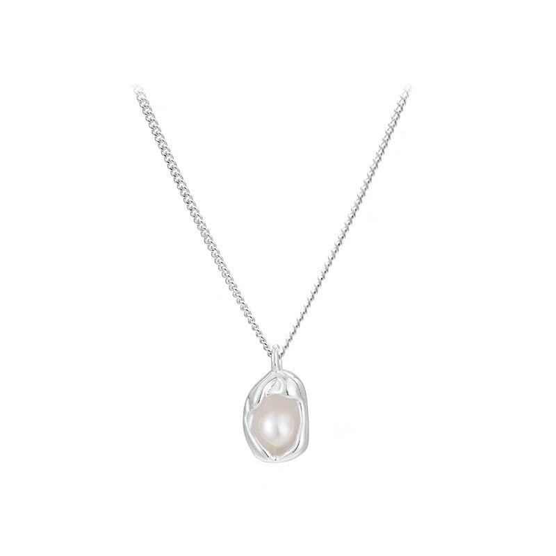 S925 Sterling Silver Shell Pearl Necklace