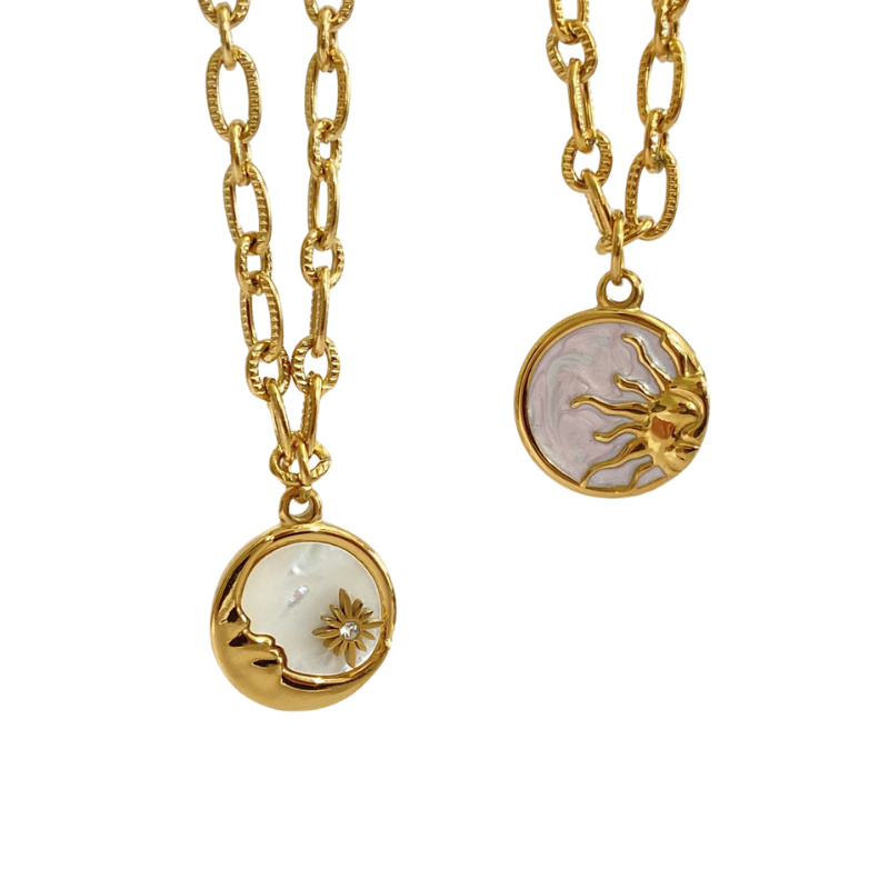 Stainless Steel Gold-plated Shell Necklace