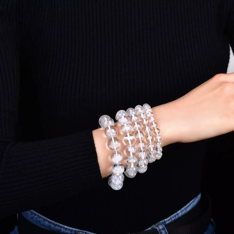 Strengthen Self-healing Ability- White Phantom Quartz Adjustable  Bracelet