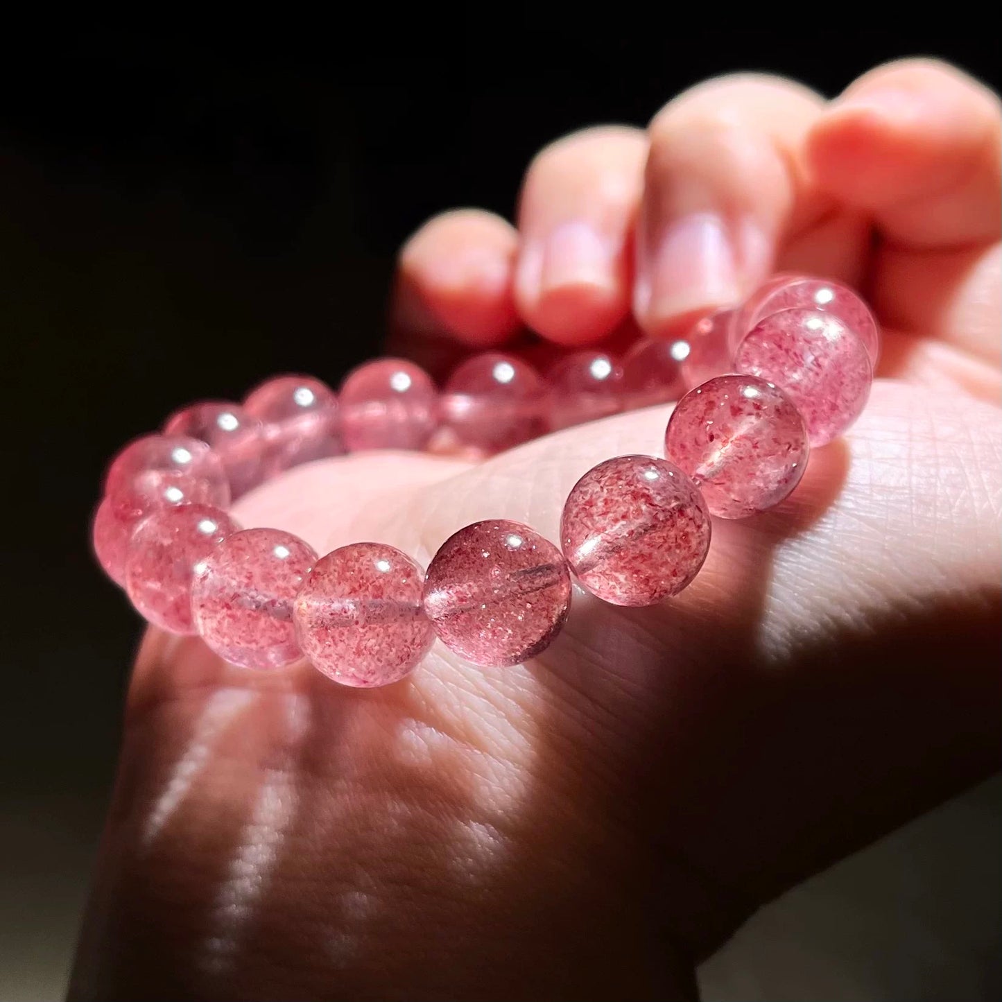 Strengthen Social Aptitude-Strawberry Quartz Adjustable Bracelet