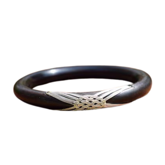 Sandalwood Pure Silver Braided bracelet